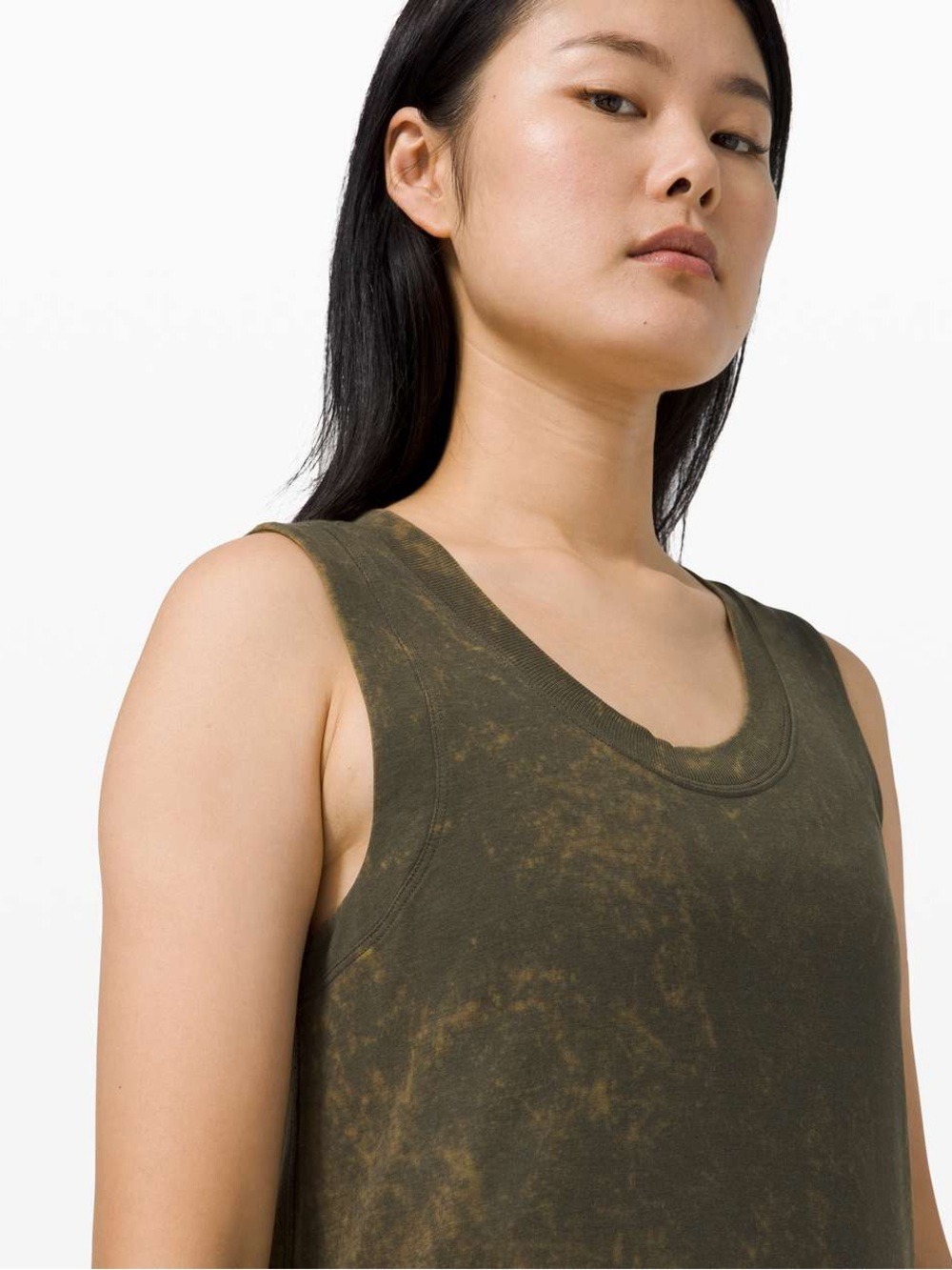 Lululemon All Yours Tank Maxi Dress Cloudy Wash Dark Olive - Picture 2 of 11
